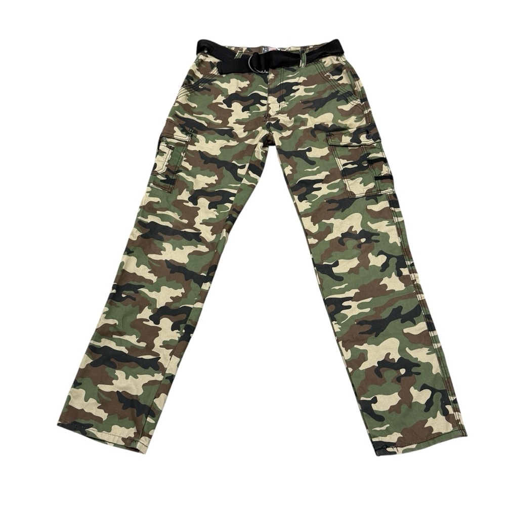 Vintage & Cargo Chams Green Brown Camouflage Cargo Pants Size 30 Women’s